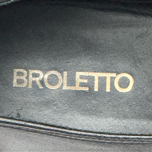 BROLETTO Men’s Black Loafers Slip-on Leather Rubber Sole Size 9 M ITALY Used main image 5
